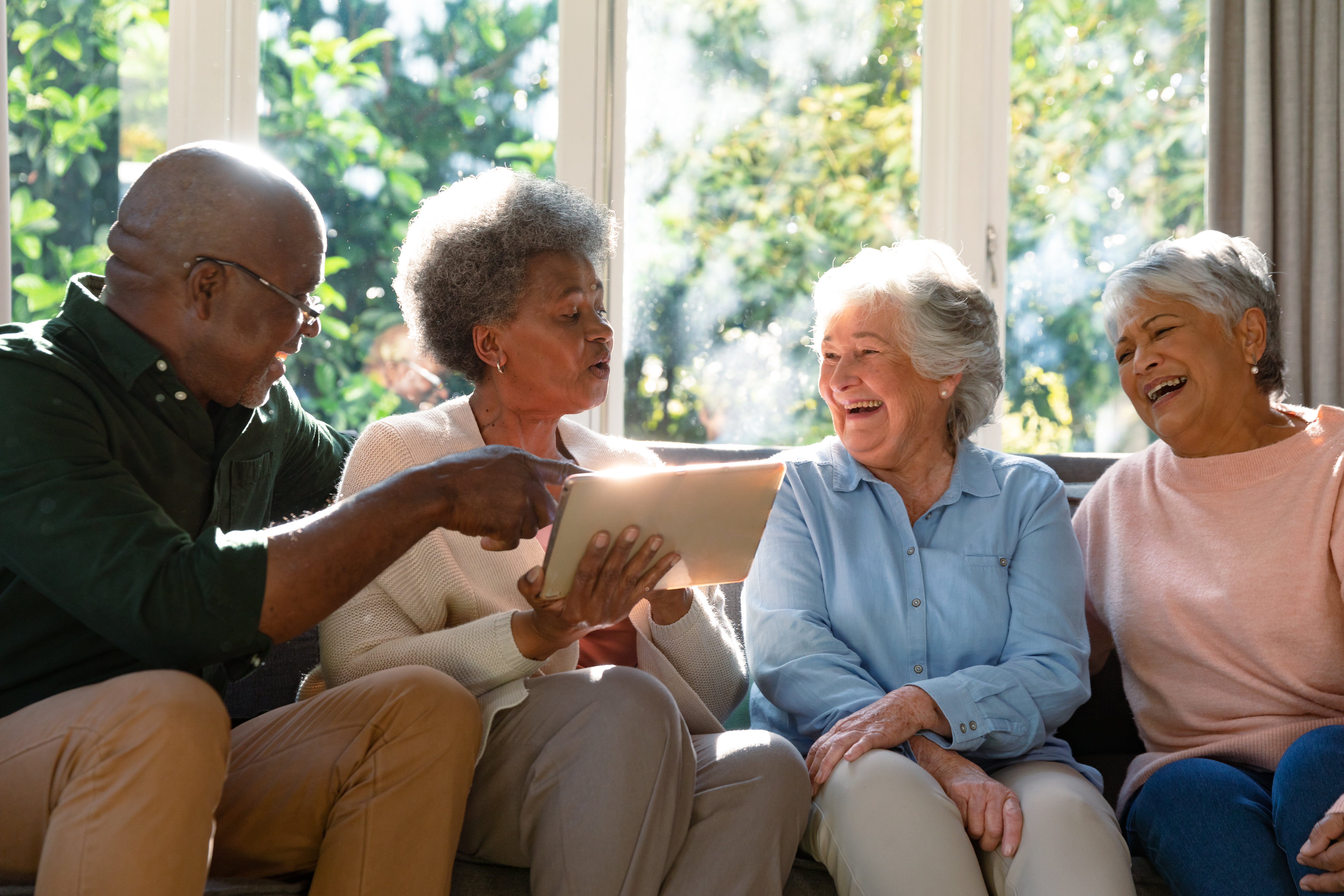 Vibrant 55+ Community in Hialeah, FL | The Solaire - Soliare%20Senior%20Living%20Group%20of%20Seniors%20Talking